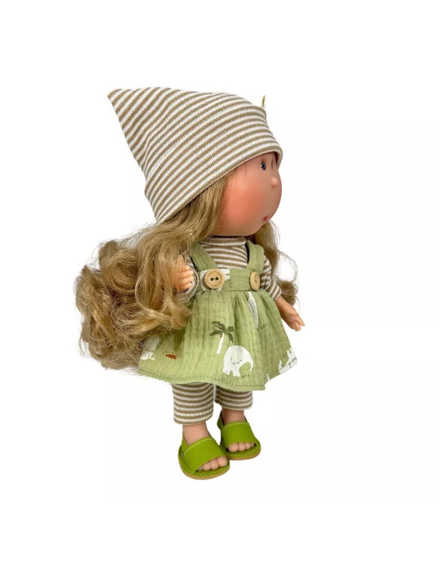 Mia Farmer – Bambolotto 30 cm in vinile con vestito in mussola | Nines d'Onil