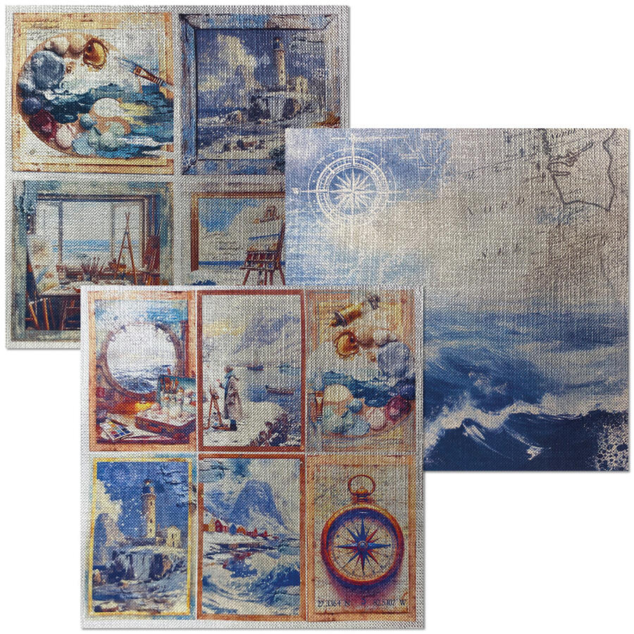 Deluxe Paper Silver & Vellum Dual Pack 15 x 15 Mixed 6 pcs An artist Journey