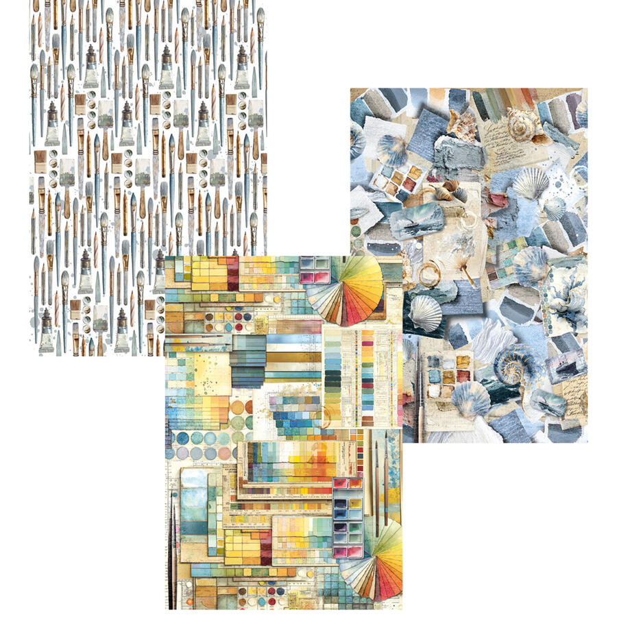 Deluxe Paper Silver & Vellum Dual Pack  A4 Mixed 6 pcs An artist Journey