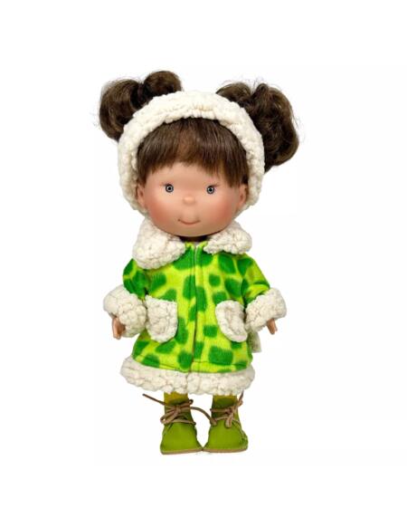 Pippa Costume Verde – Bambola 30 cm in vinile con codine e fascia pelosa | Nines d'Onil