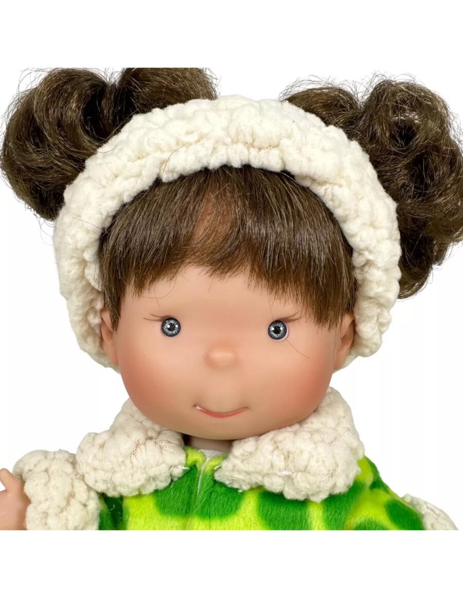 Pippa Costume Verde – Bambola 30 cm in vinile con codine e fascia pelosa | Nines d'Onil