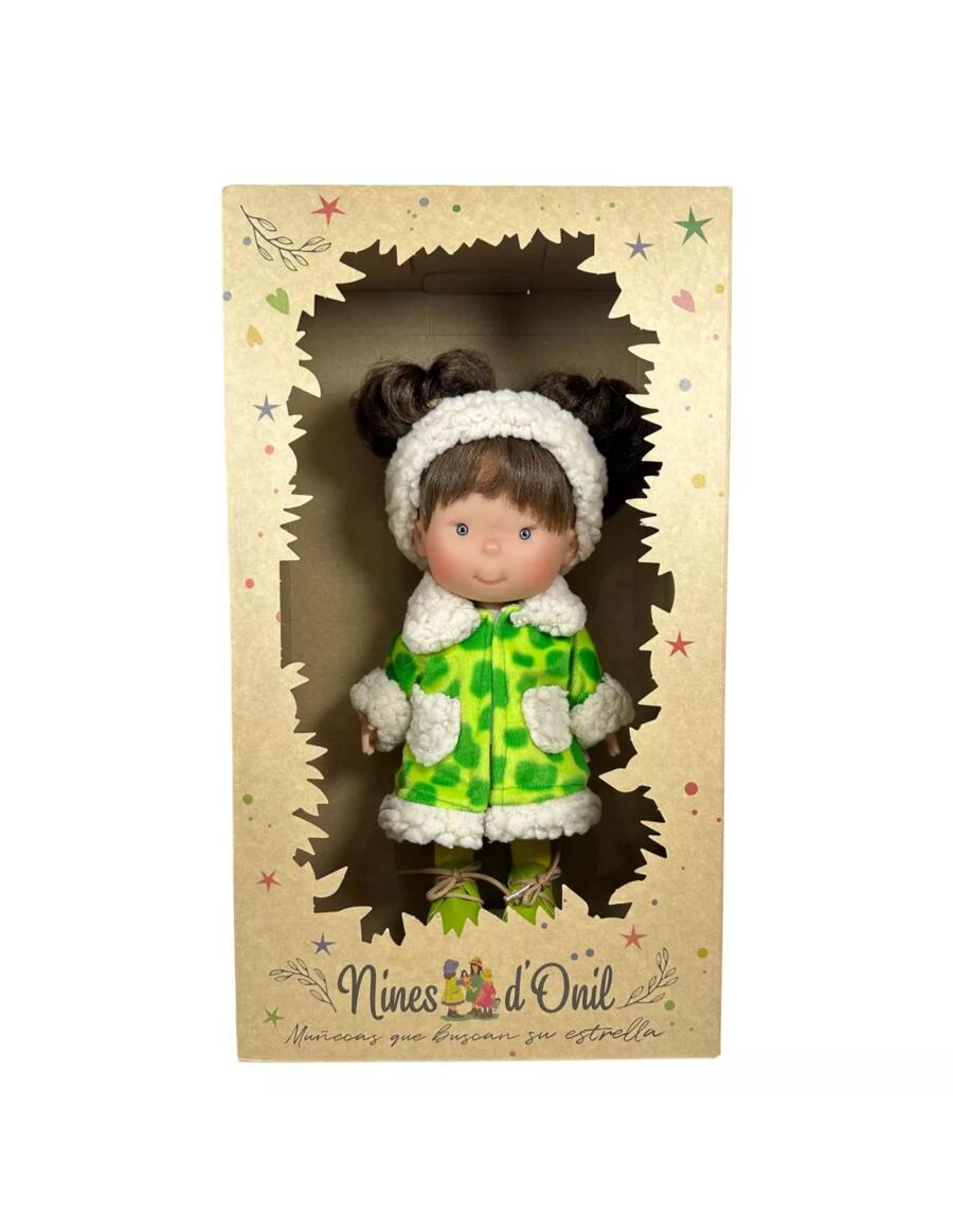 Pippa Costume Verde – Bambola 30 cm in vinile con codine e fascia pelosa | Nines d'Onil