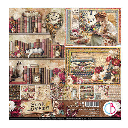 Book Lovers Paper Pad 20,3 x 20,3 + 1 Extra free special sheet