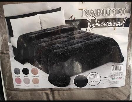 NABUCCO DIAMOND TRAPUNTA MATRIMONIALE IN  VELLUTO BRILLANTINATA