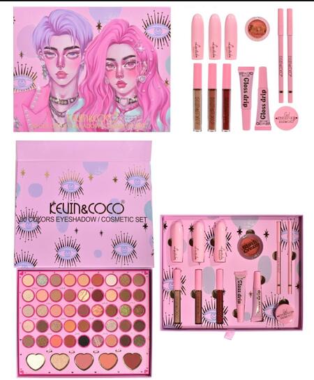 KEVIN & COCO 50 COLORS EYESHADOW COSMETIC SET