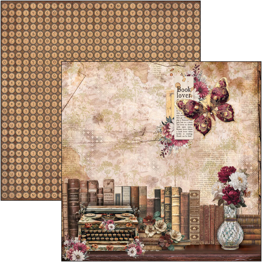 Book Lovers Paper pad 30,5 x 30,5 + Extra Free Special Sheet