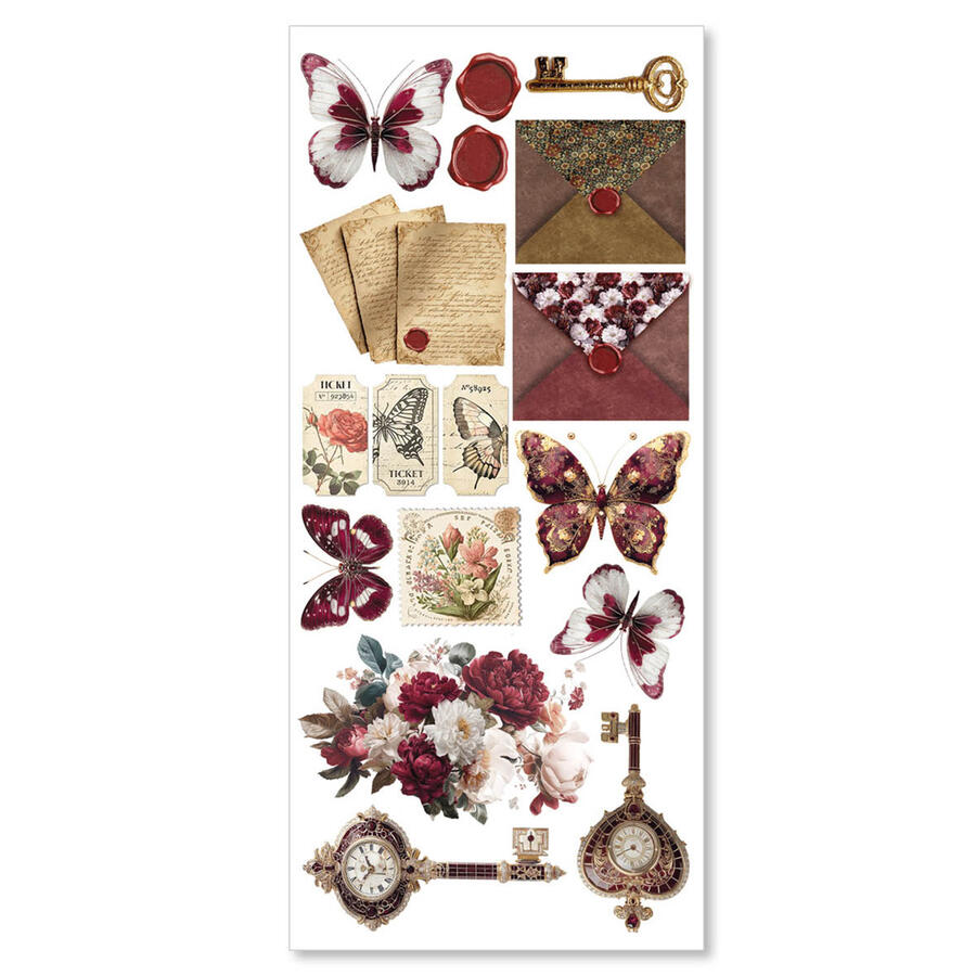 Art stickers Book Lovers transparent adhesive sheets 