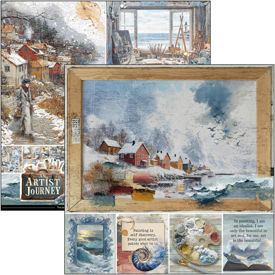 An artist Journey Paper Pad 20,3 x 20,3 + 1 Extra free special sheet