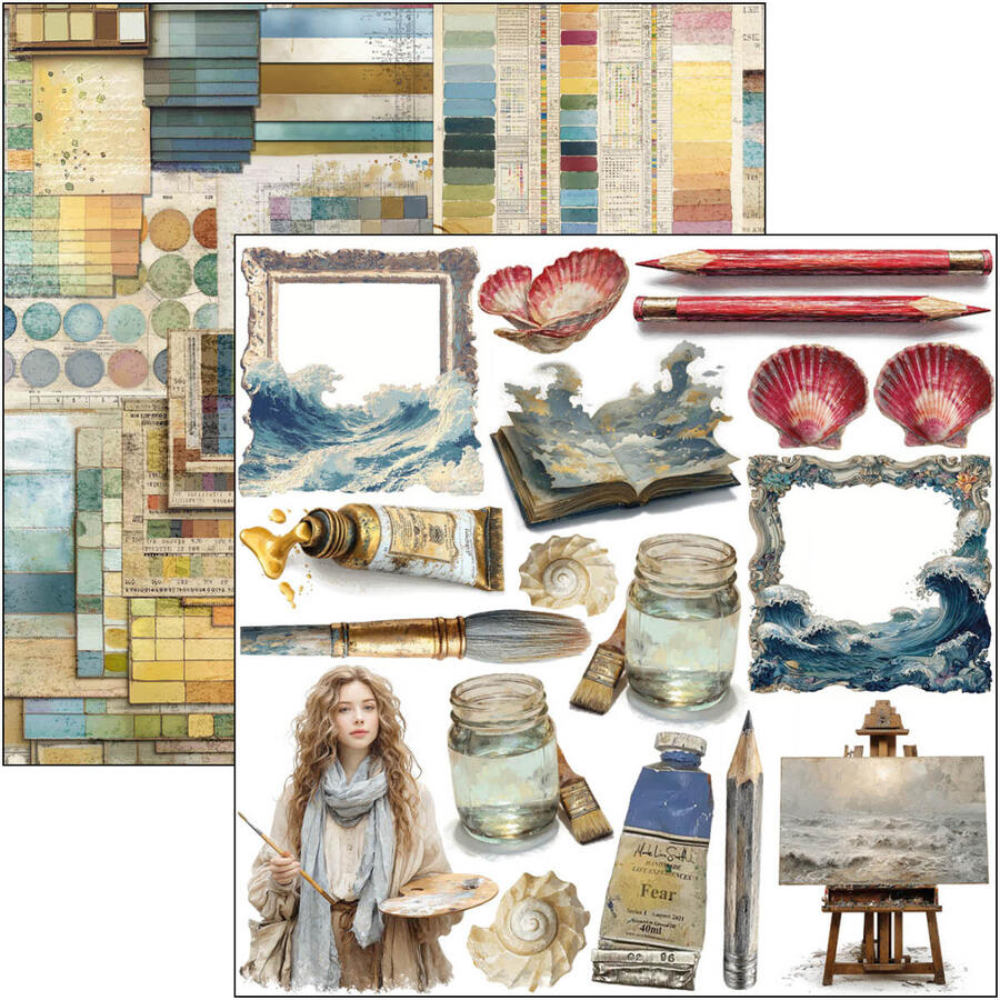 An artist Journey Fussy Cut pad 15 x 15 cm