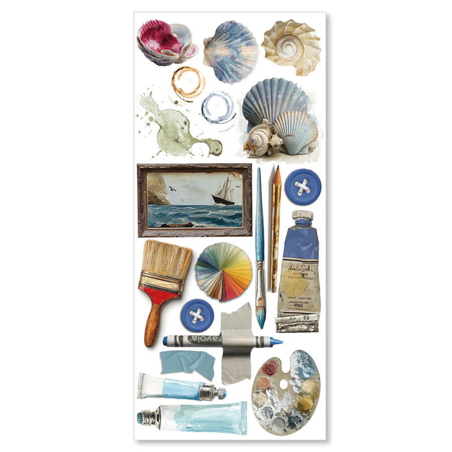 Art stickers An artist Journey transparent adhesive sheets 