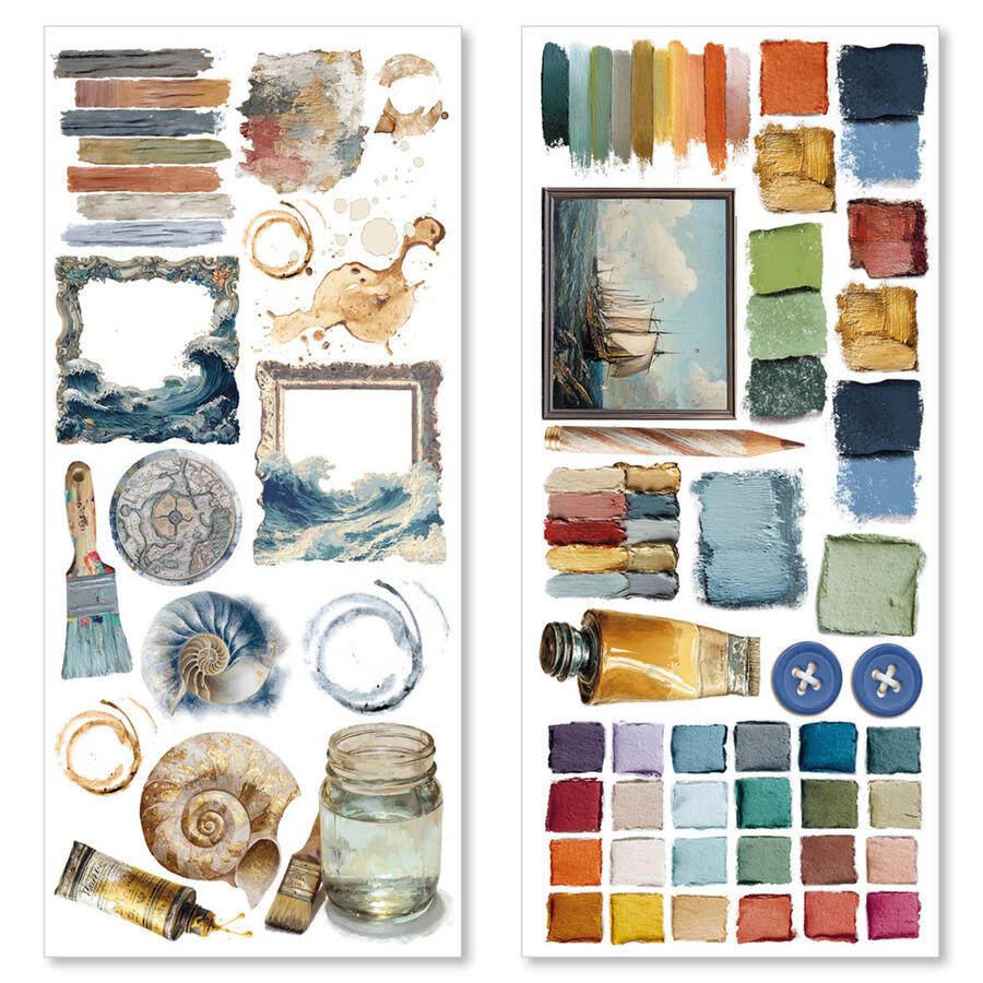 Art stickers An artist Journey transparent adhesive sheets 