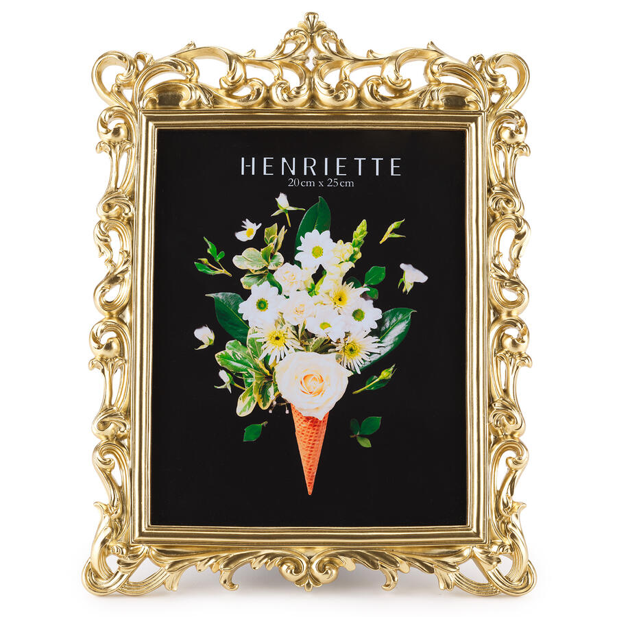 Henriette - Cornice Royal Champagne in Resina – Portafoto Elegante 27×36 cm | Collezione Ostuni