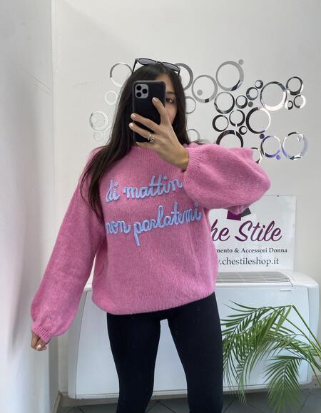 NOVITĂ€ Pull misto lana DI MATTINA NON PARLATEMI