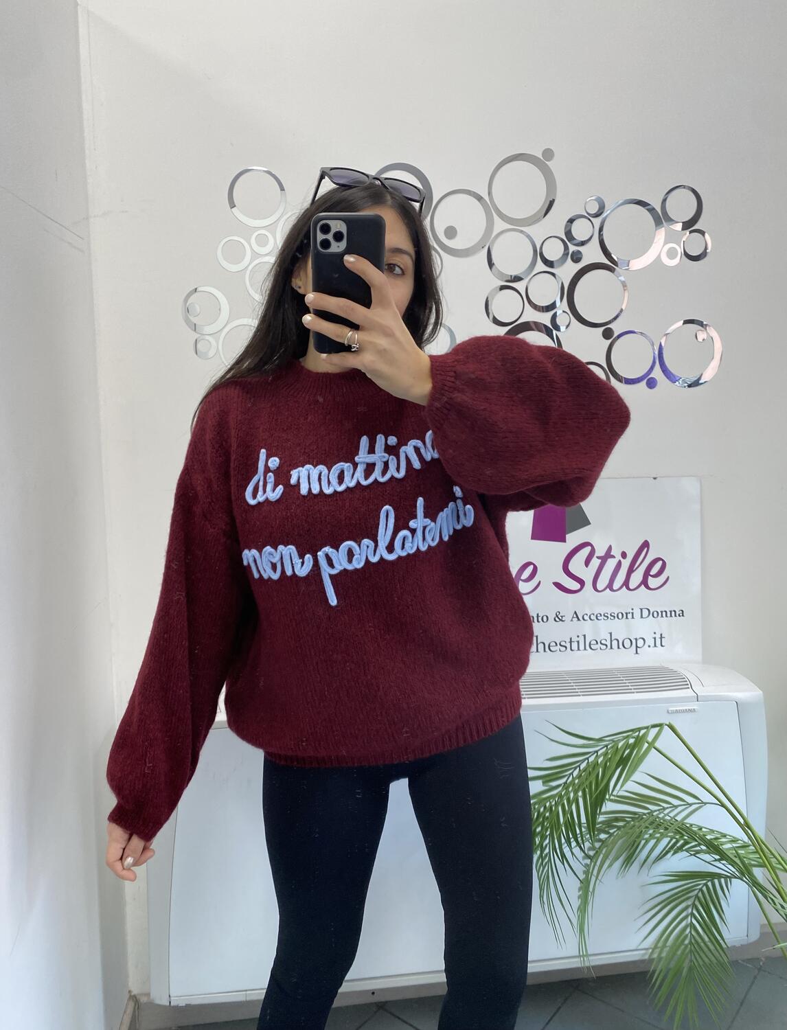 NOVITÀ Pull misto lana DI MATTINA NON PARLATEMI