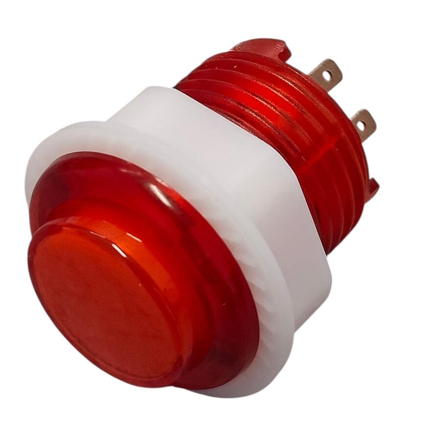 Pulsante mod. MINI - colore ROSSO retroilluminato con LED (5Vcc) - 1 Pezzo