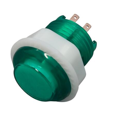 Pulsante mod. MINI - colore VERDE retroilluminato con LED (5Vcc) - 1 Pezzo