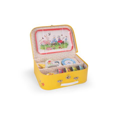 Valigia set da tè in metallo