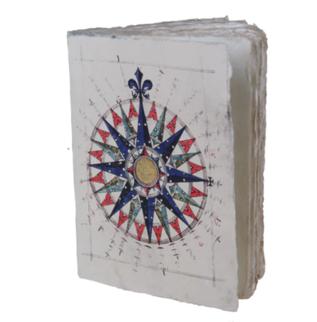 Notebook artigianale A5 (15x21 cm) – Astrolabe - Taccuino in carta pergamena