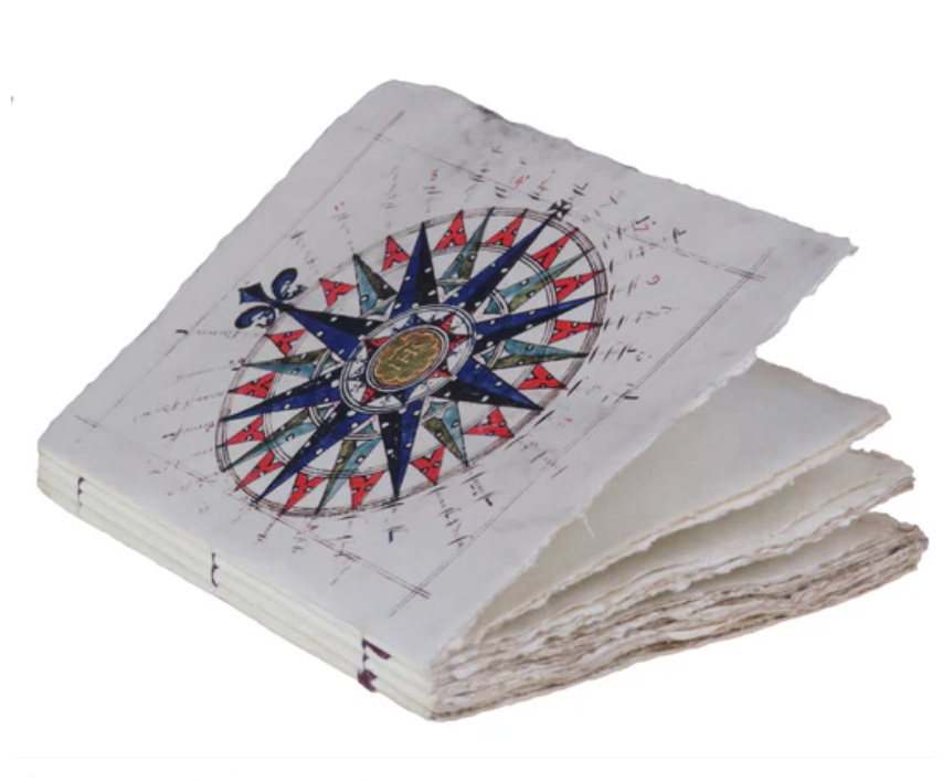Notebook artigianale A5 (15x21 cm) – Astrolabe - Taccuino in carta pergamena
