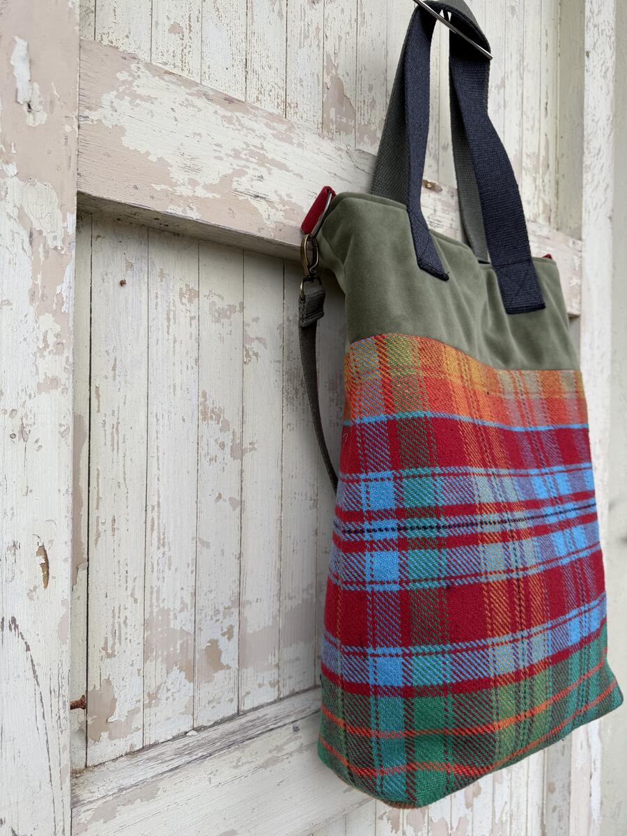 Borsa verde e arancio