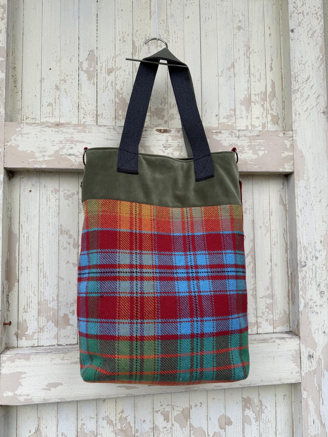 Borsa verde e arancio