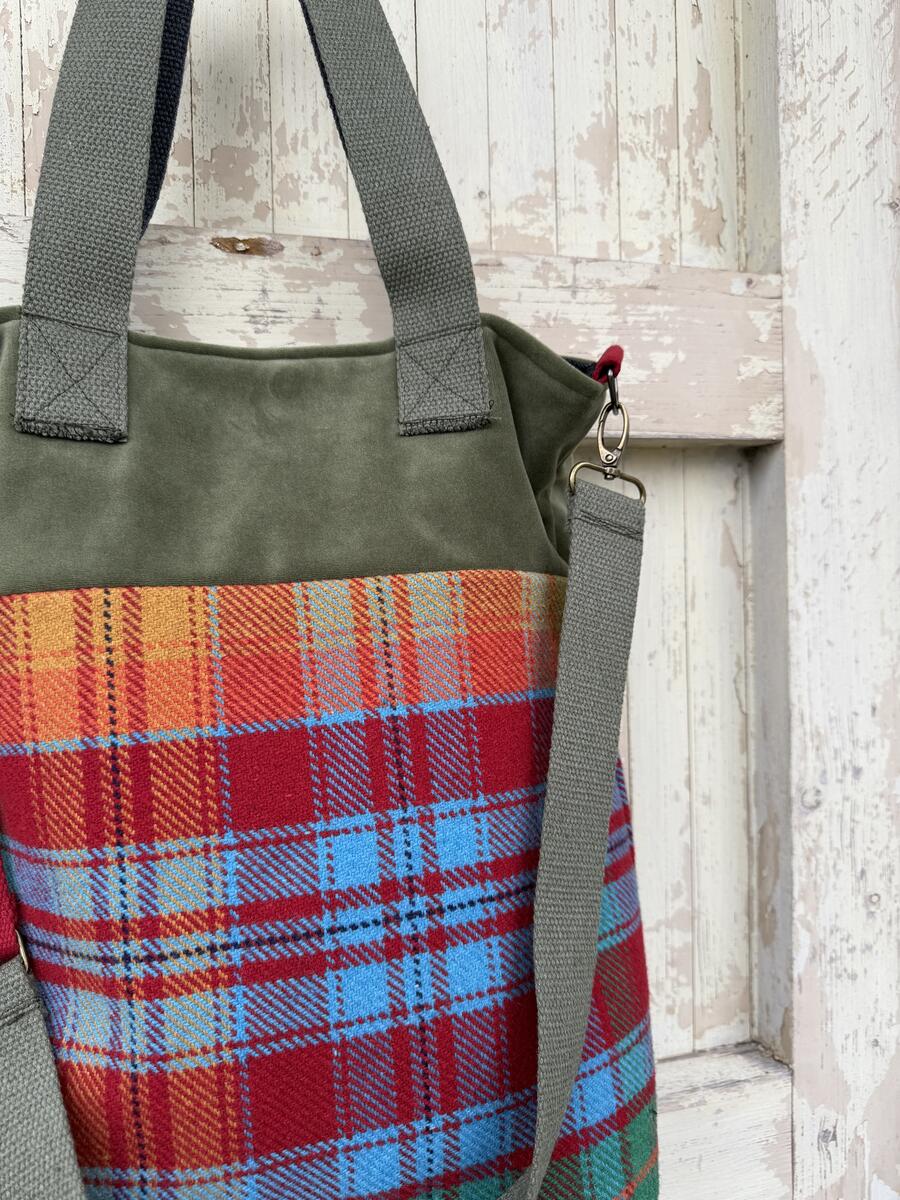 Borsa verde e arancio