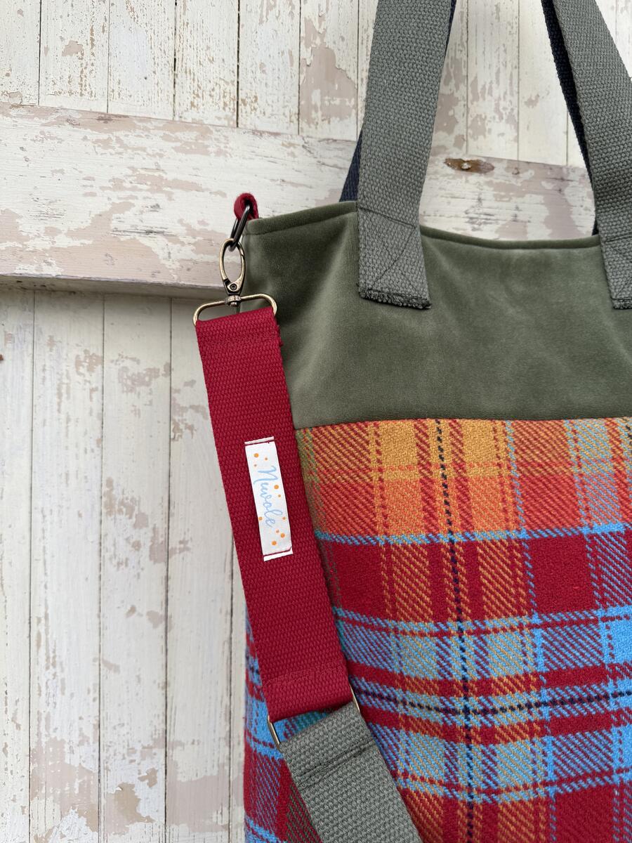 Borsa verde e arancio