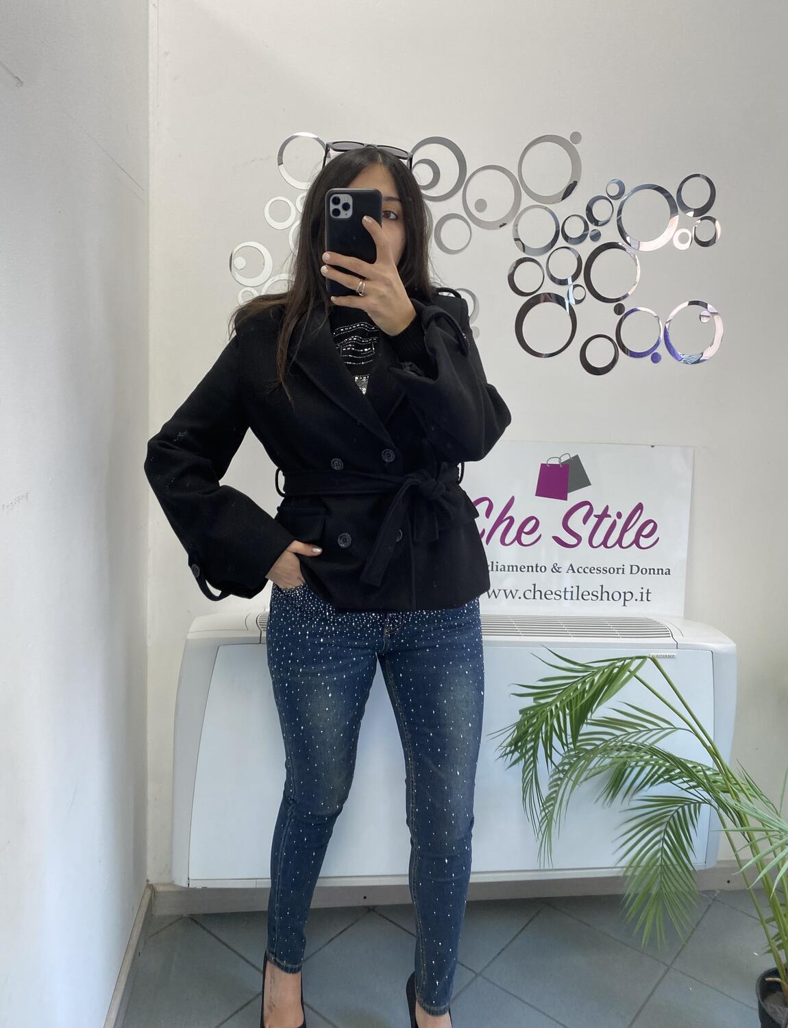 NOVITÀ Cappottino doppio petto con manica a campana