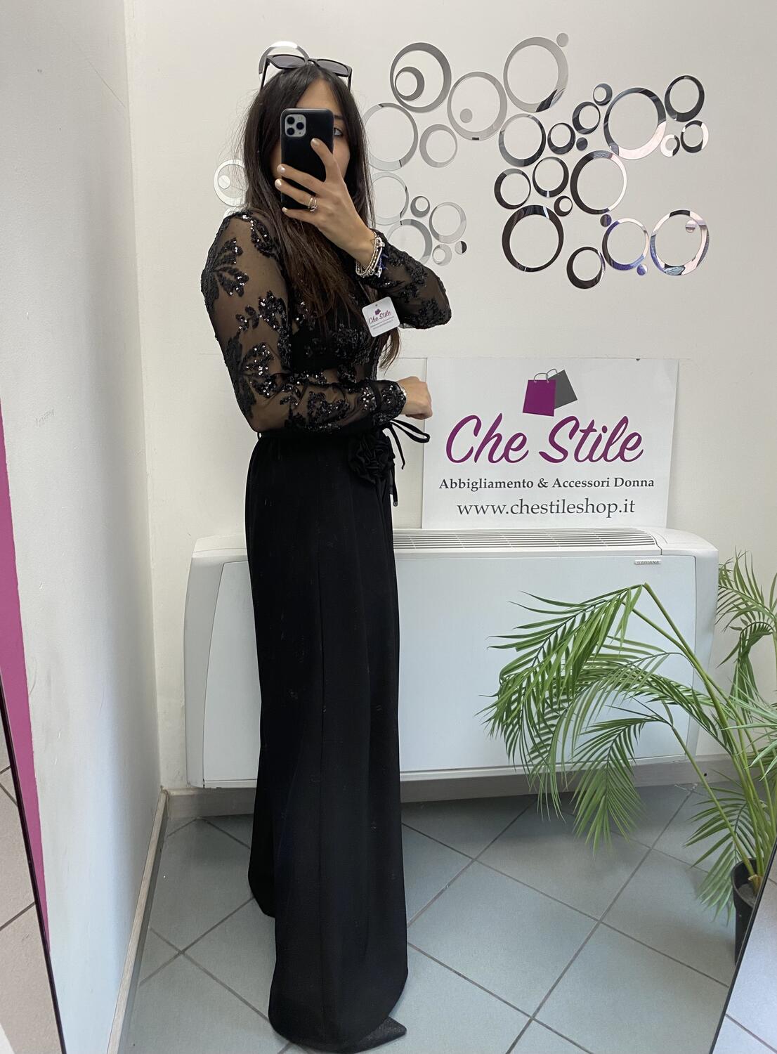 NOVITÀ Pantalone effetto gonna con spilla