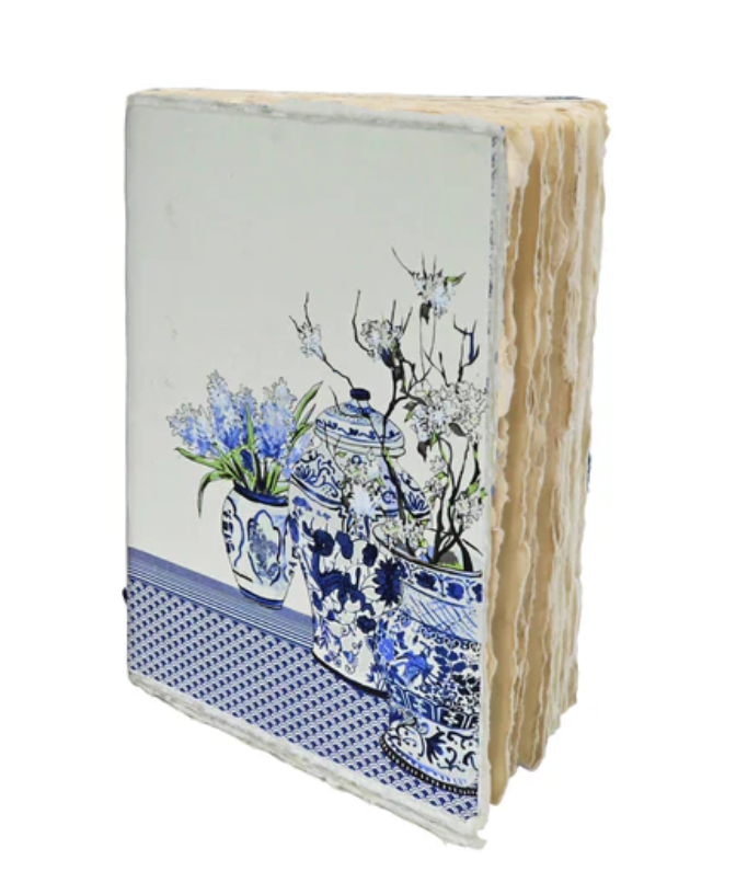 Notebook artigianale – Vasi giapponesi - Taccuino in carta pergamena