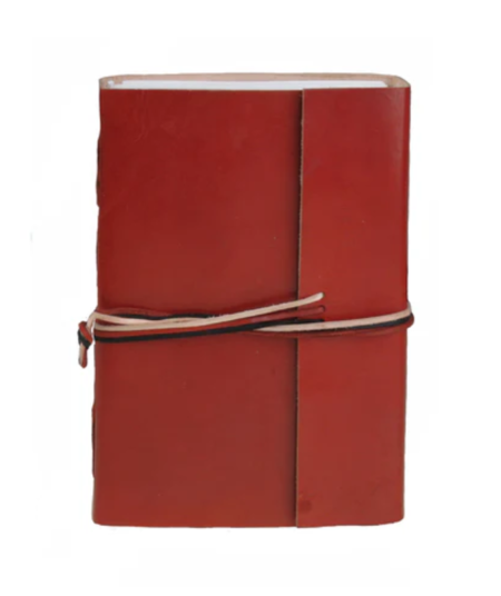 Notebook 15x23 cm – "Avventura" marrone - Taccuino artigianale in cuoio