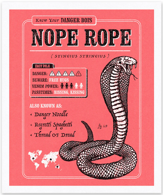 Natural History Museum - stampa in risograph 25x30 cm: Nope Rope