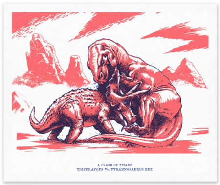 Natural History Museum - stampa in risograph 25x30 cm: Uno scontro tra titani