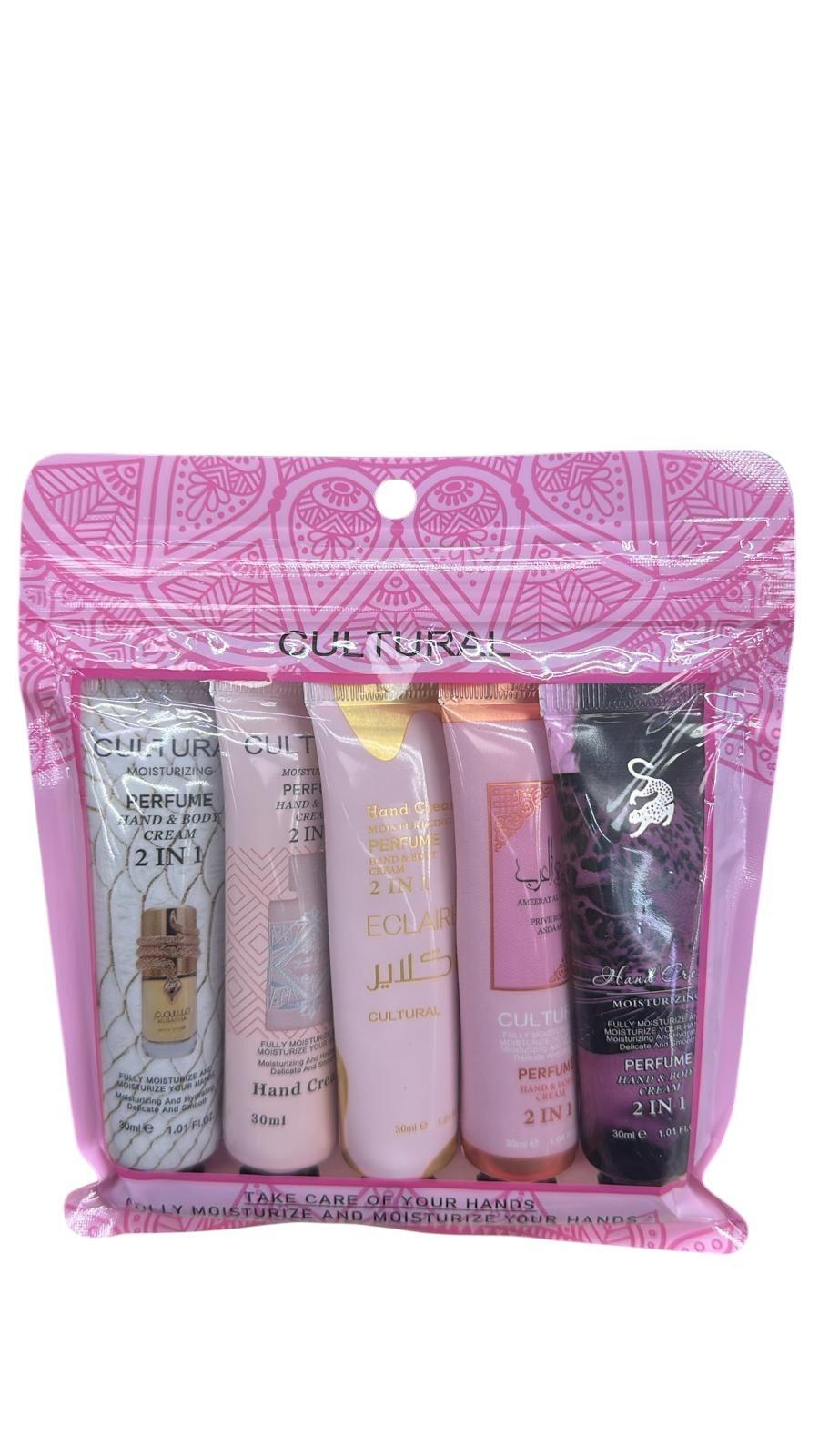 CULTURAL CREMA MANI PROFUMAZIONE ARABA KIT DA 5 PEZZI
 [Conf.da 12 kit]