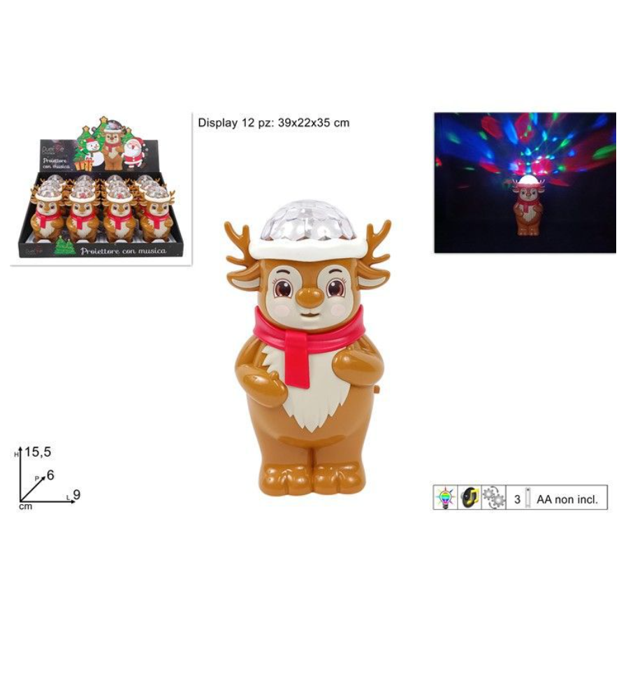 PROIETTORE CON MUSICA 
 [Conf.da 12 pezzi]