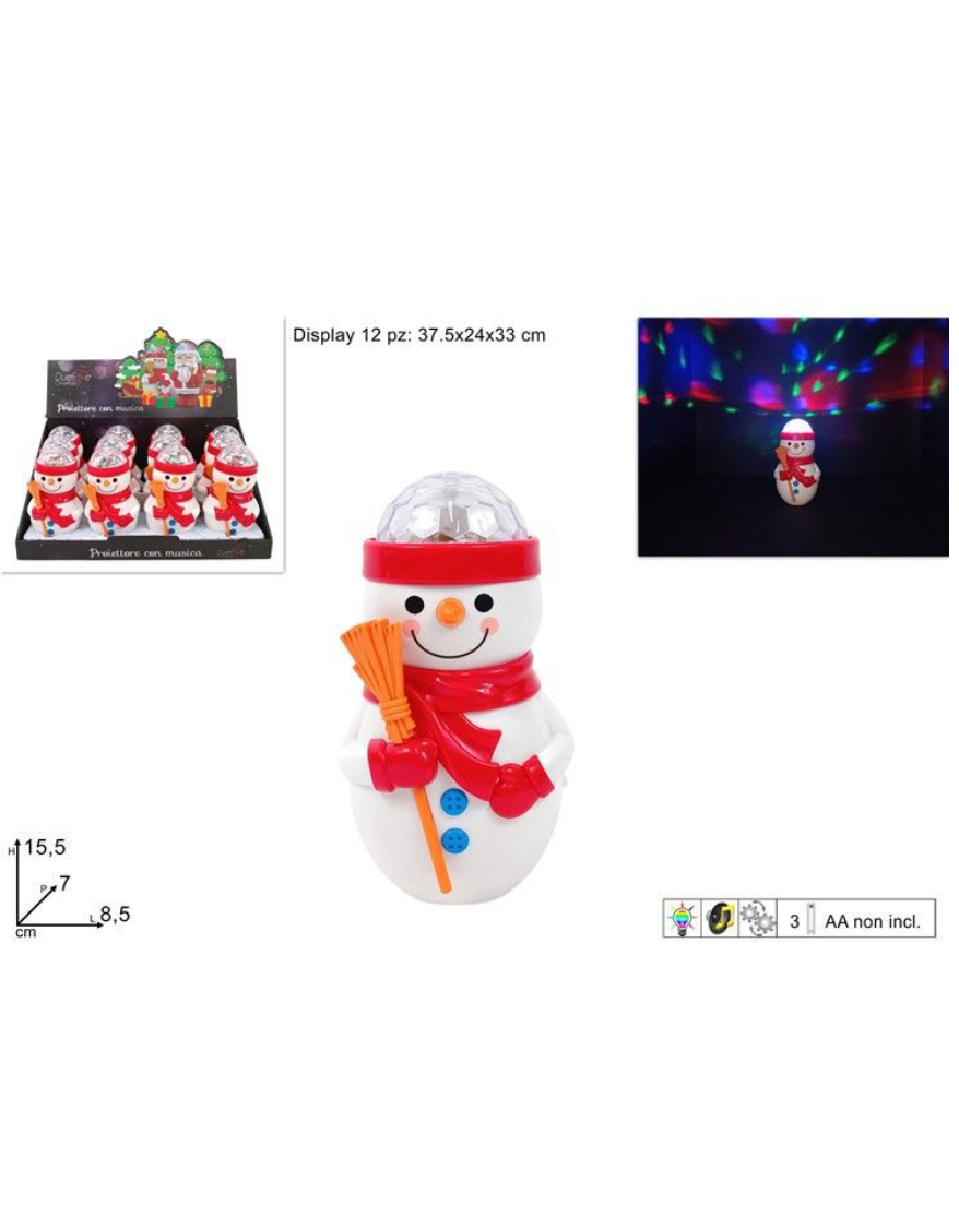 PROIETTORE CON MUSICA 
 [Conf.da 12 pezzi]