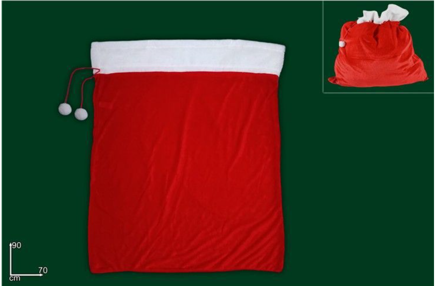 SACCO VELLUTO E PELLICCIA BABBONATALE 70x90cm
 [Conf.da 6 pezzi]
