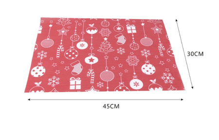 TOVAGLIETTA NATALIZIA IN PVC 30x45 cm
 [Conf.da 12 pezzi]
