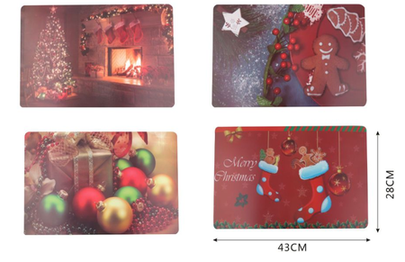 TOVAGLIETTA NATALIZIA  43x28cm
 [Conf.da 12 pezzi]