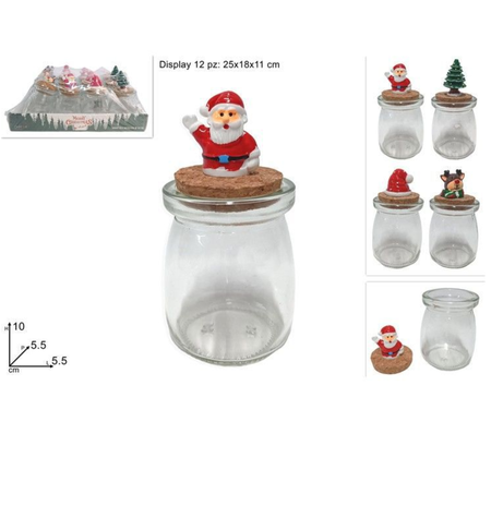 BARATTOLO VETRO NATALIZIO
 [Conf.da 12 pezzi]