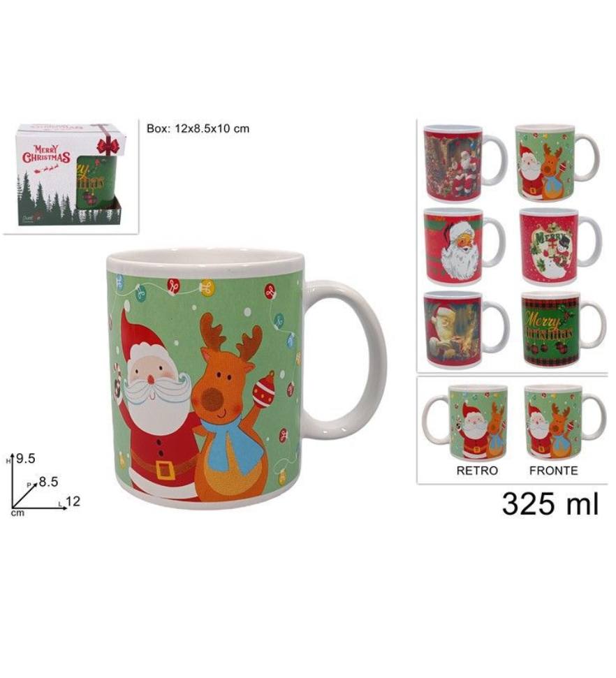TAZZA NATALIZIA DA 325 ml
 [Conf.da 12 pezzi]