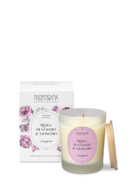 Nasoterapia Candela profumata Rosa di Maggio e Muschio