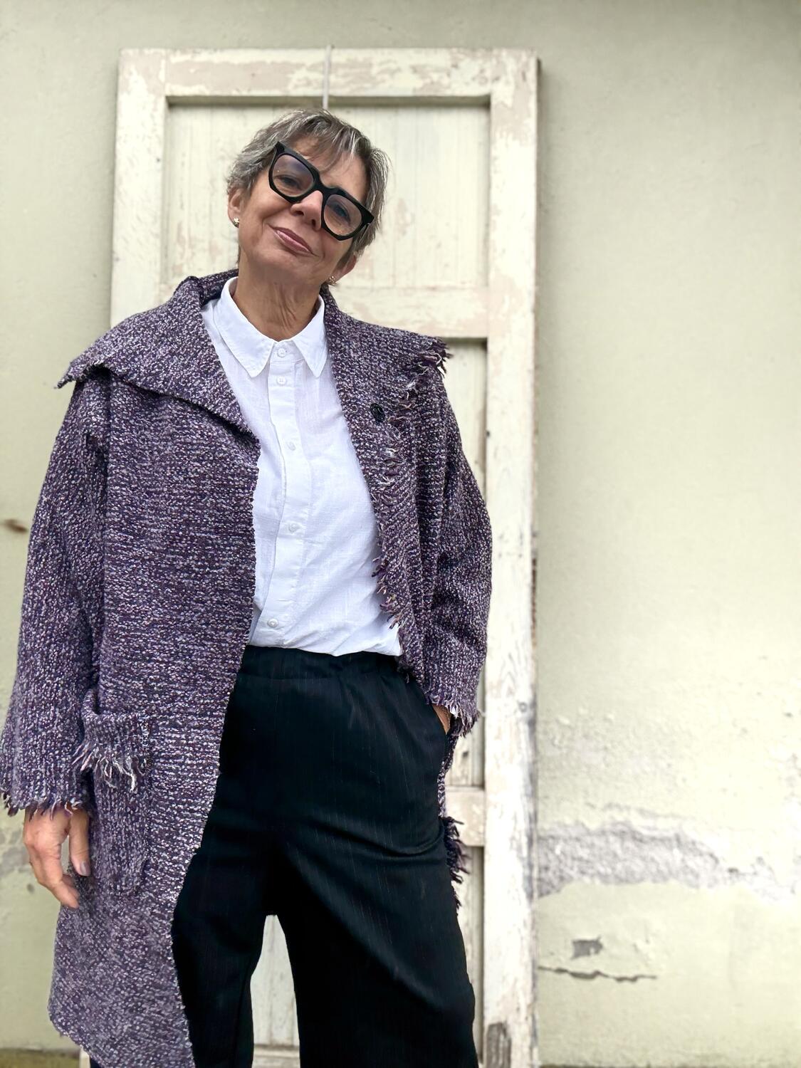 Giacca viola mélange