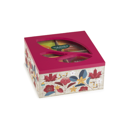  Neavita - Tisana Time Cofanetto legno 4 scomparti rosa