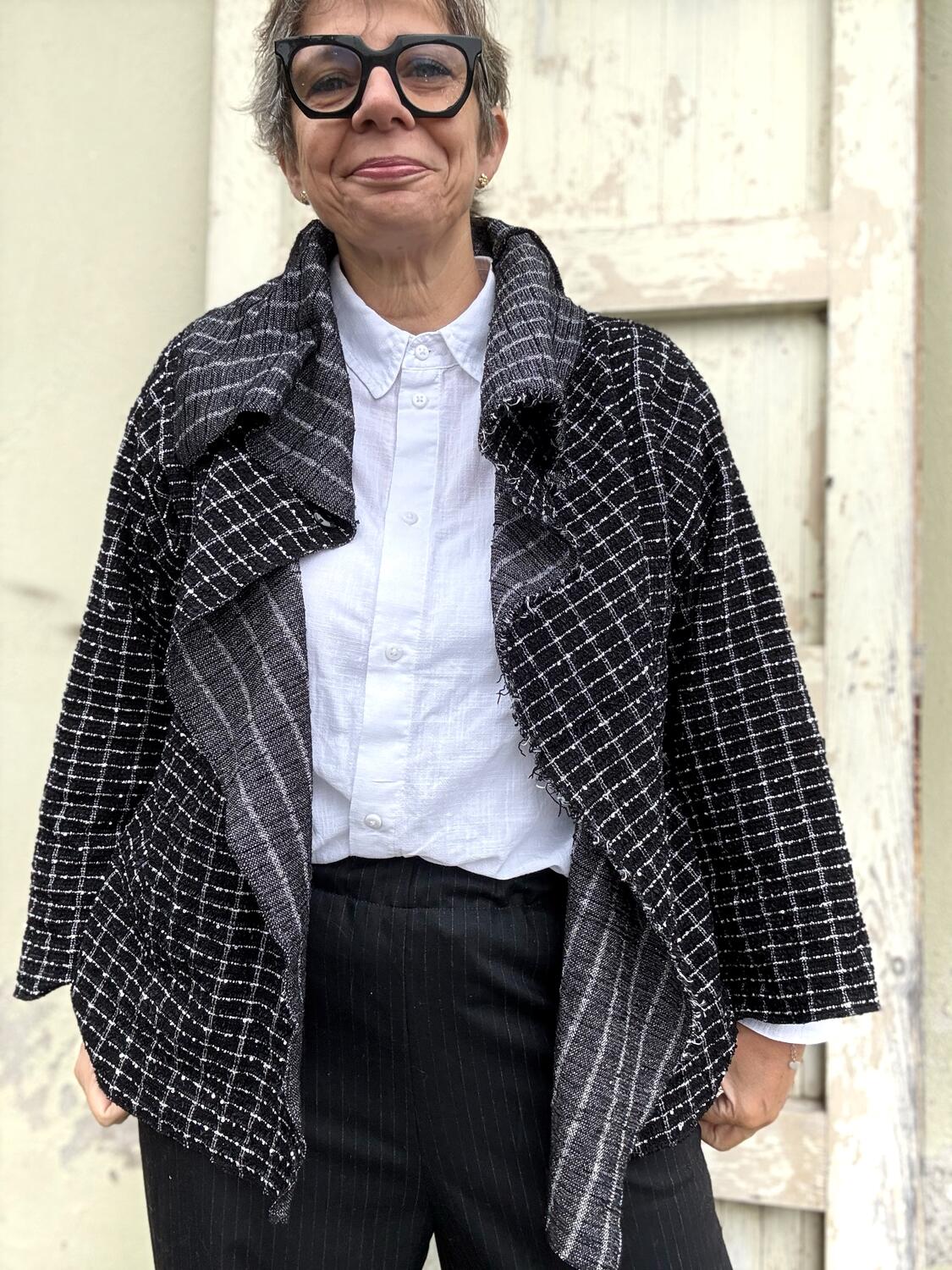 Giacca nero e mini paillettes