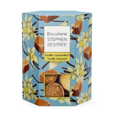 Scatola di biscotti alla vaniglia caramellata 