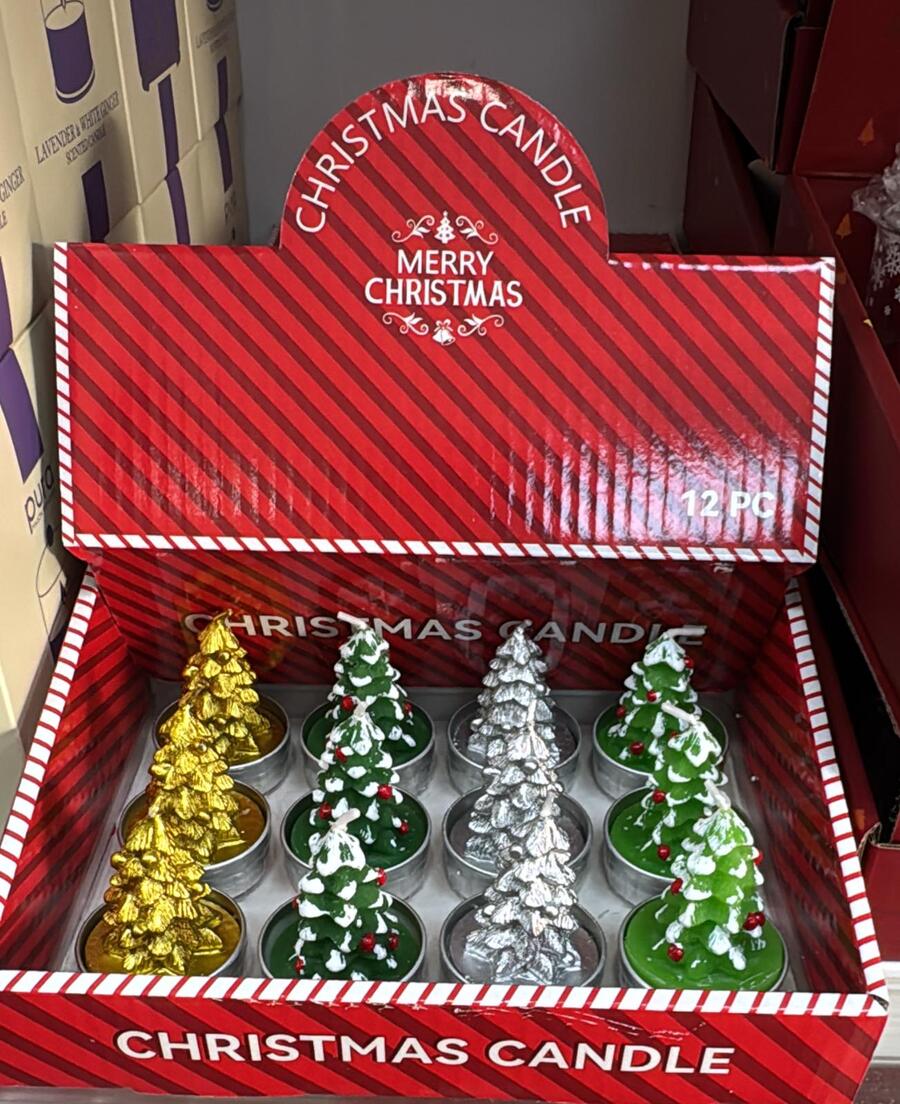 CHRISTMAS CANDLE -CANDELA NATALIZIA
 [Conf.da 12 pezzi]