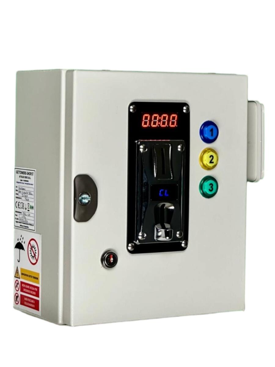 Gettoniera toelettatura cani 3 utenze – Acqua calda/fredda + prese 230Vac