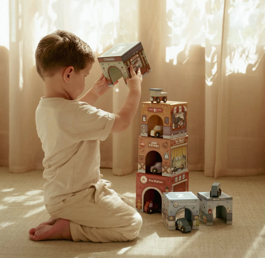 Cubi impilabili con macchinine 