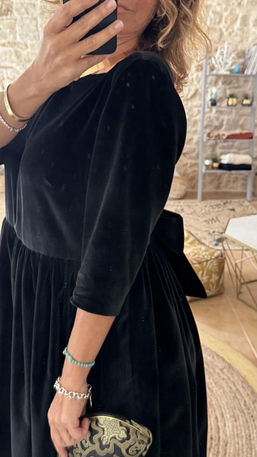 Abito Ines Black velvet 